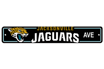Jacksonville Jaguars Plastic Street Sign
