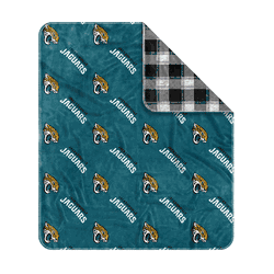 Jacksonville Jaguars Plush Sherpa Throw 50x60