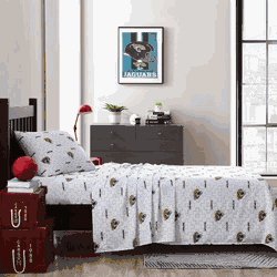Jacksonville Jaguars Scatter Bedding Sheet Set Twin