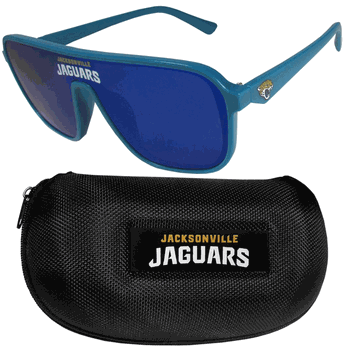 Jacksonville Jaguars Shield Sunglasses with Case