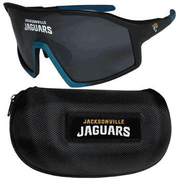 Jacksonville Jaguars Shield Sunglasses with Case