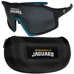Jacksonville Jaguars Shield Sunglasses with Case