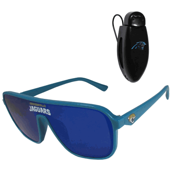 Jacksonville Jaguars Shield Sunglasses with Visor Clip