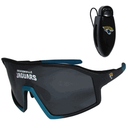 Jacksonville Jaguars Shield Sunglasses with Visor Clip