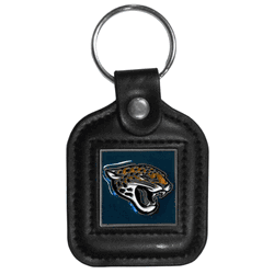 Jacksonville Jaguars Square Leatherette Key Chain
