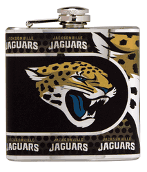 Jacksonville Jaguars Stainless Steel 6 oz. Flask with Metallic Graphics