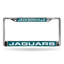 Jacksonville Jaguars Standard 12" x 6" Laser Cut Chrome Frame