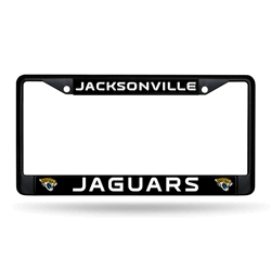 Jacksonville Jaguars Standard Black Chrome Frame with Plastic Inserts 12" x 6" Car/Truck Auto Accessory