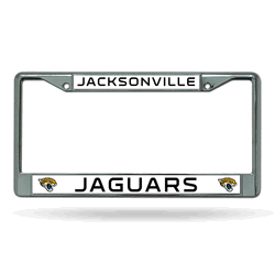 Jacksonville Jaguars Standard Chrome Frame with Plastic Inserts 12" x 6" Car/Truck Auto Accessory
