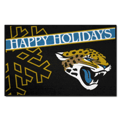 Jacksonville Jaguars Starter Mat Accent Rug - 19in. x 30in. Happy Holidays Starter Mat