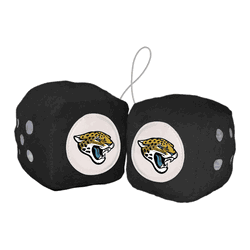 Jacksonville Jaguars Team Color Fuzzy Dice Dcor 3" Set