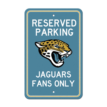 Jacksonville Jaguars Team Color Reserved Parking Sign Décor 18in. X 11.5in. Lightweight