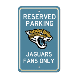 Jacksonville Jaguars Team Color Reserved Parking Sign Dcor 18in. X 11.5in. Lightweight