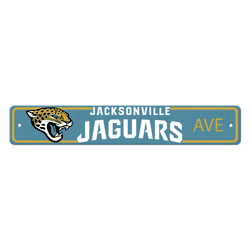 Jacksonville Jaguars Team Color Street Sign Dcor 4in. X 24in. Lightweight