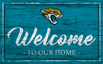 Jacksonville Jaguars Team Color Welcome 11x19 Sign