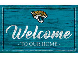 Jacksonville Jaguars Team Color Welcome 11x19 Sign