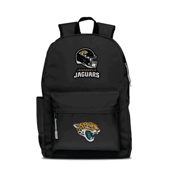 Jacksonville Jaguars Two-Logo Campus Backpack, Black, with Gray Zipper