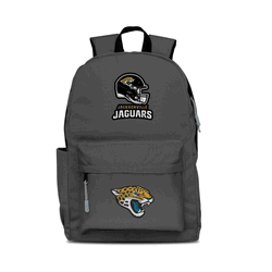 Jacksonville Jaguars Two-Logo Campus Backpack, Gray with Gray Zipper