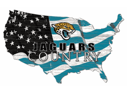 Jacksonville Jaguars USA Shape Flag Cutout