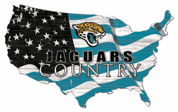 Jacksonville Jaguars USA Shape Flag Cutout