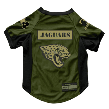 Jacksonville Jaguars Valor Pet Stretch Jersey - Large