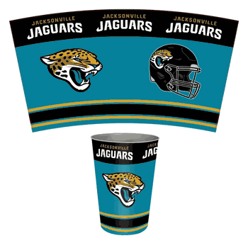 Jacksonville Jaguars Wastebasket 3.3 Gallon Tin
