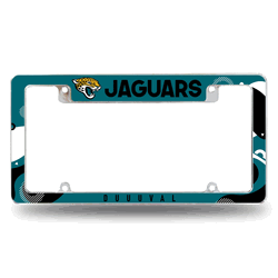 Jacksonville Jaguars Wave 12" x 6" Chrome All Over Automotive License Plate Frame