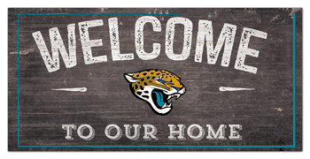 Jacksonville Jaguars Welcome Distressed 6 x 12