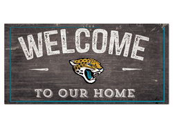 Jacksonville Jaguars Welcome Distressed 6 x 12
