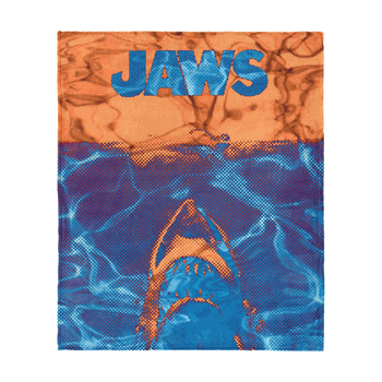 Jaws Neon Poster Silk Touch Throw Blanket 50x60 inches