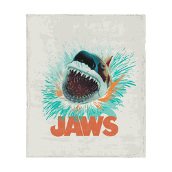 Jaws Shark Splash Silk Touch Throw Blanket 50x60 inches