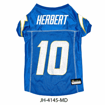 Justin Herbert Los Angeles Chargers Pet Jersey Medium