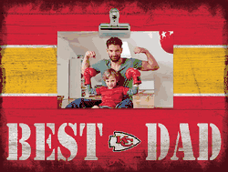 Kansas City Chiefs 10" x 8" Best Dad with Stripe Clip Frame