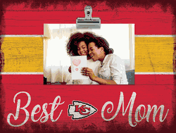 Kansas City Chiefs 10" x 8" Best Mom with Stripe Clip Frame