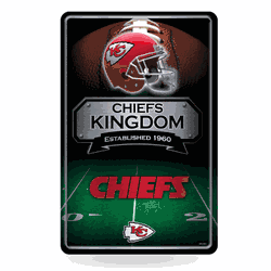 Kansas City Chiefs  11" x 17" Metal Home Dcor Sign