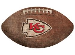Kansas City Chiefs 12" Football Shaped Sign