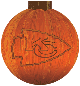 Kansas City Chiefs 12 in. Halloween Pumpkin Sign