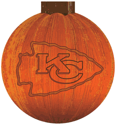 Kansas City Chiefs 12 in. Halloween Pumpkin Sign