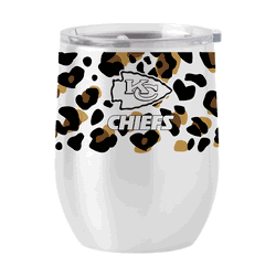 Kansas City Chiefs 16oz Neutral Leopard Stainless Curved Beverage