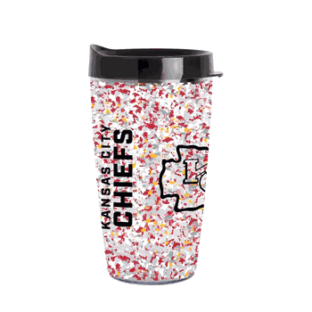 Kansas City Chiefs 16oz Terrazzo Dbl Wall Clear Tumbler