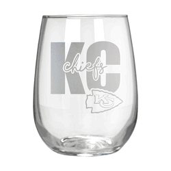 Kansas City Chiefs 17oz Stemmless Wine Glass