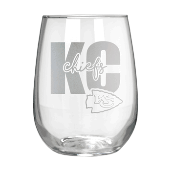 Kansas City Chiefs 17oz Stemmless Wine Glass