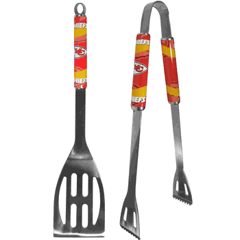 Kansas City Chiefs 2 pc Steel BBQ Tool Set