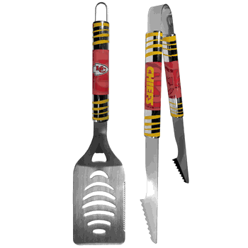 Kansas City Chiefs 2 pc Steel Tailgate BBQ Set