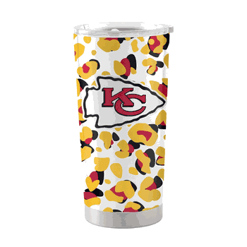 Kansas City Chiefs 20oz Leopard Stainless Steel Tumbler