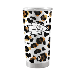 Kansas City Chiefs 20oz Neutral Leopard Stainless Steel Tumbler