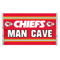 Kansas City Chiefs 3 Ft. x 5 Ft. Man Cave Flag  w/ 4 Grommets