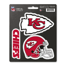 Kansas City Chiefs 3 Piece Decal Sticker Set