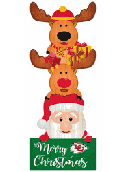 Kansas City Chiefs 31" Santa Stack Leaner