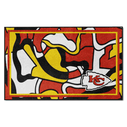 Kansas City Chiefs 4ft. x 6ft. Plush Area Rug XFIT Design